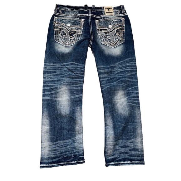 Rock Revival Blue Slim Straight Jeans this a brand new jeans never wear it - Picture 4 of 17